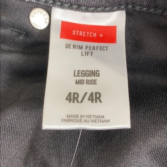 Express Mid Rise Black Legging Skinny Jean - Picture 9 of 10